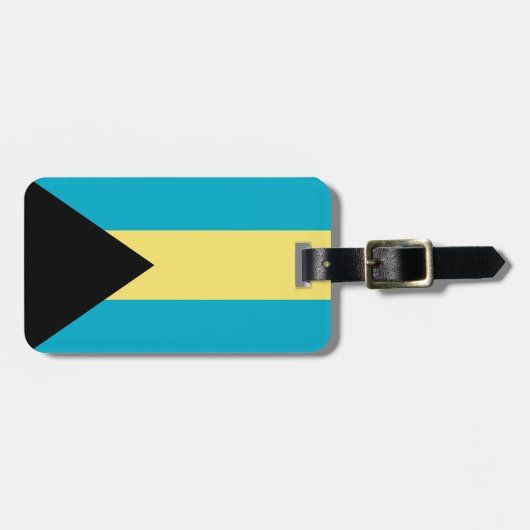 Flagge der Bahamas Gepäckanhänger (Vorderseite horizontal)