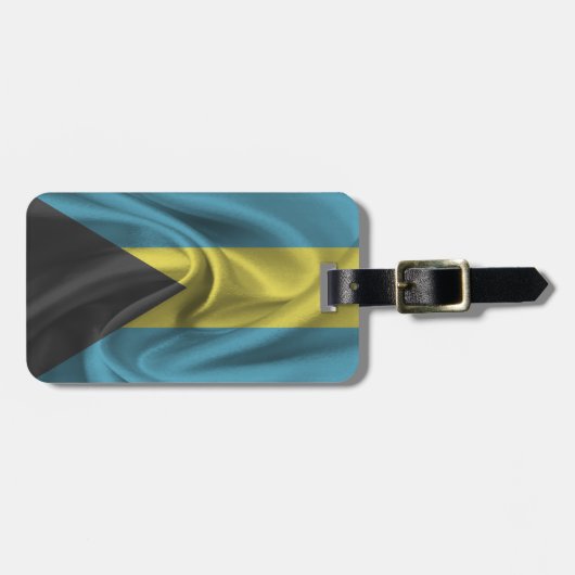 Flagge der Bahamas Gepäckanhänger (Vorderseite horizontal)