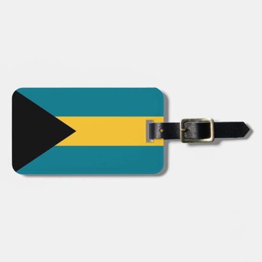 Flagge der Bahamas Gepäckanhänger (Vorderseite horizontal)
