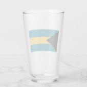 Flagge der Bahamas Glas (Rückseite)