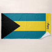 Flagge der Bahamas-Inseln Strandtuch (Vorderseite)