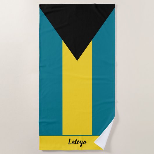 Flagge der Bahamas-Inseln Strandtuch (Vorderseite)