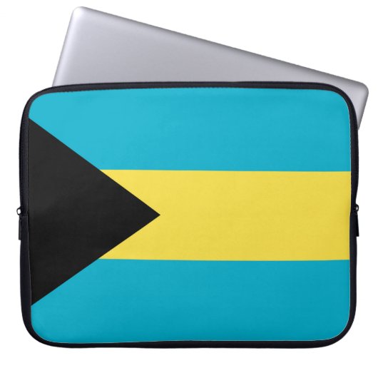 Flagge der Bahamas Laptopschutzhülle (Vorderseite)