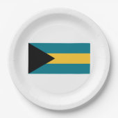 Flagge der Bahamas Pappteller (Vorderseite)