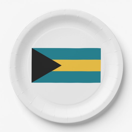 Flagge der Bahamas Pappteller (Vorderseite)