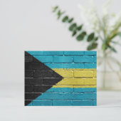 Flagge der Bahamas Postkarte (Stehend Vorderseite)