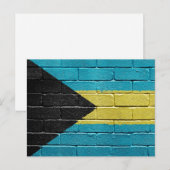 Flagge der Bahamas Postkarte (Vorne/Hinten)