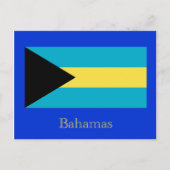 Flagge der Bahamas Postkarte (Vorderseite)