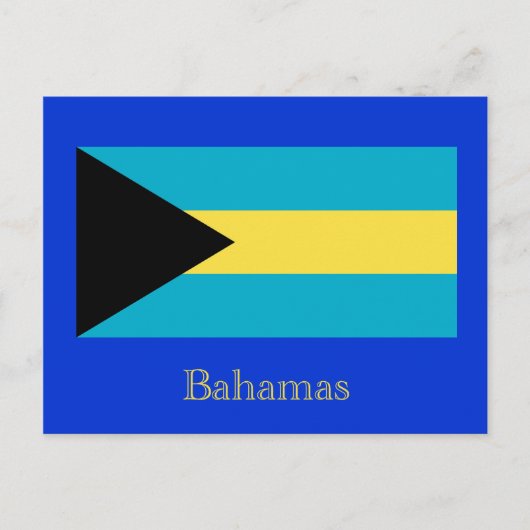 Flagge der Bahamas Postkarte (Vorderseite)