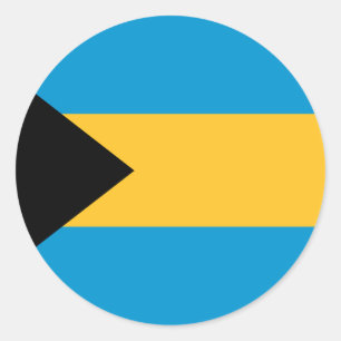 Flagge der Bahamas Runder Aufkleber