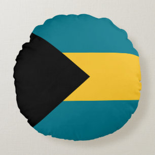 Flagge der Bahamas Rundes Kissen
