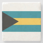 Flagge der Bahamas Steinuntersetzer (Vorderseite)