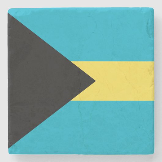Flagge der Bahamas Steinuntersetzer (Vorderseite)