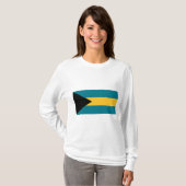 Flagge der Bahamas T-Shirt (Vorne ganz)