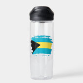 Flagge der Bahamas Trinkflasche (Rückseite)