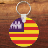 Flagge der Balearen (Spanien) Schlüsselanhänger (Vorderseite)