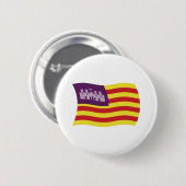 Flagge der Balearischen Inseln Button (Vorne & Hinten)