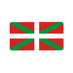 Flagge der Baskenland-Aufkleber Adressaufkleber