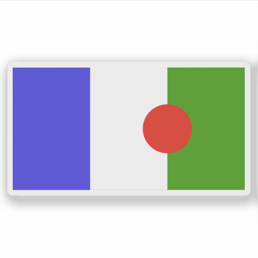 Flagge der Batwa-Völker Aufkleber (Vorderseite)