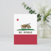 Flagge der Bienenrepublik Postkarte (Stehend Vorderseite)
