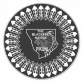 Flagge der Blackfeet Nation Aufkleber (Vorderseite)