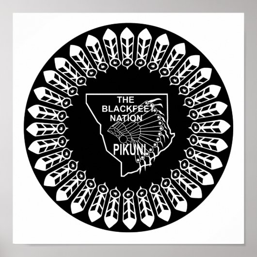 Flagge der Blackfeet Nation Poster (Vorne)