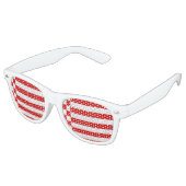 Flagge der Bremer Retro-Sonnenbrille Partybrille (Schrägansicht)