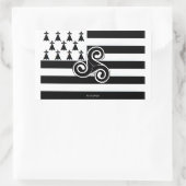 Flagge der Bretagne (Breton) Rechteckiger Aufkleber (Tasche)