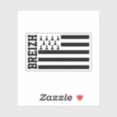 Flagge der Bretagne, Frankreich Aufkleber (Blatt)