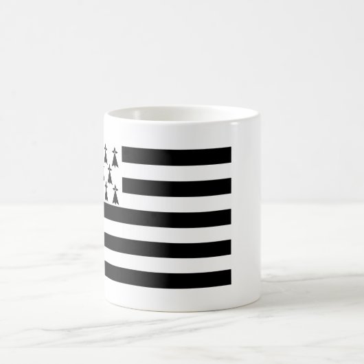 Flagge der Bretagne, Frankreich Kaffeetasse (Mittel)