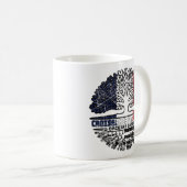 Flagge der Bretagne Frankreich Tree Roots Kaffeetasse (VorderseiteRechts)