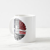 Flagge der Bretagne Frankreich Tree Roots Kaffeetasse (Vorderseite Links)