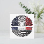 Flagge der Bretagne Frankreich Tree Roots Karte (Stehend Vorderseite)