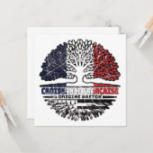 Flagge der Bretagne Frankreich Tree Roots Karte (Vorderseite/Rückseite Beispiel)