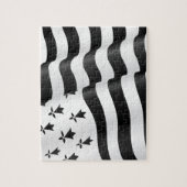 Flagge der Bretagne in Herzform Puzzle (Vertikal)