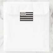 Flagge der Bretagne Quadratischer Aufkleber (Tasche)