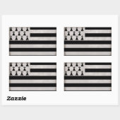 Flagge der Bretagne Rechteckiger Aufkleber (Blatt)