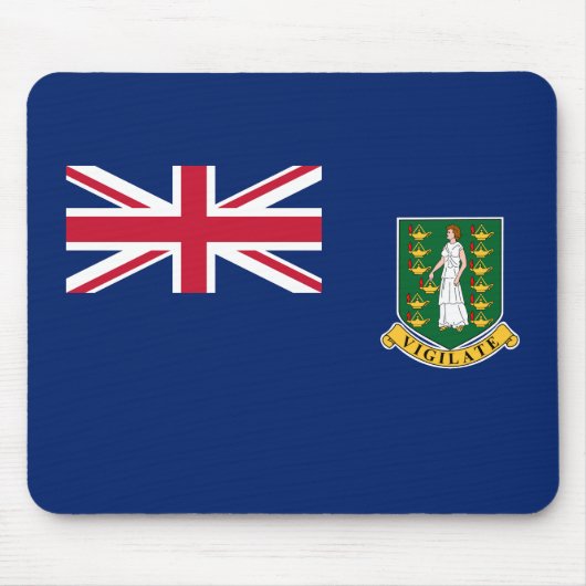 Flagge der Britischen Jungferninseln Mousepad (Vorne)