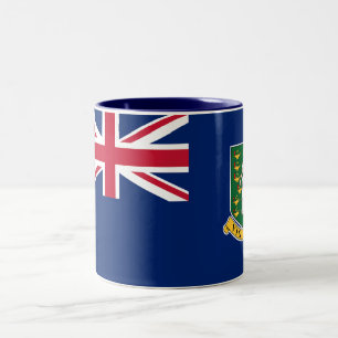 Flagge der Britischen Jungferninseln Zweifarbige Tasse
