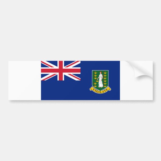 Flagge der Britischen Jungfrau Autoaufkleber (Vorne)
