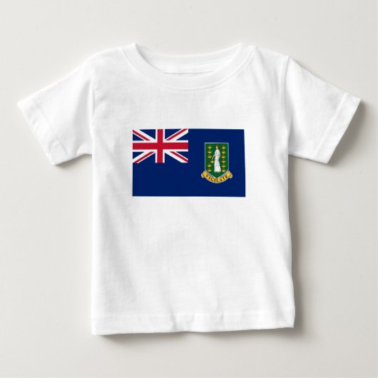 Flagge der Britischen Jungfrau Baby T-shirt (Vorderseite)
