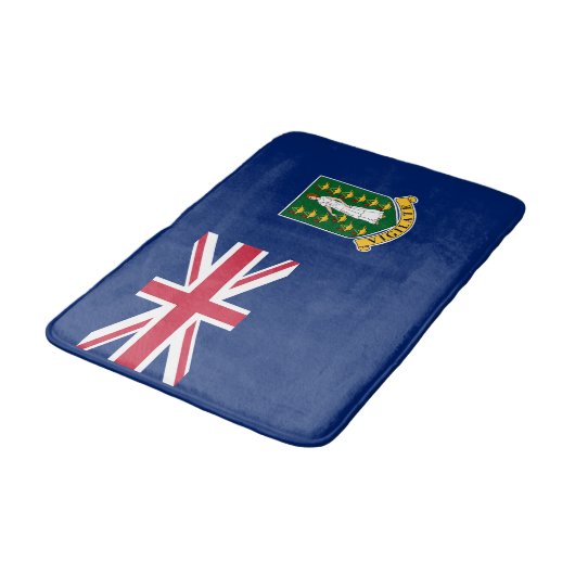 Flagge der Britischen Jungfrau Badematte (Schrägansicht)