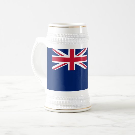 Flagge der Britischen Jungfrau Bierglas (Vorderseite Links)