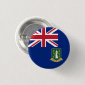 Flagge der Britischen Jungfrau Button (Vorne & Hinten)