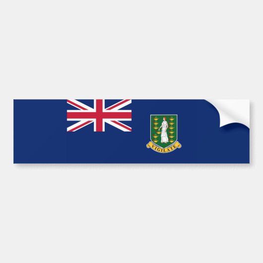 Flagge der Britischen Jungfrau (BVI) Autoaufkleber (Vorne)