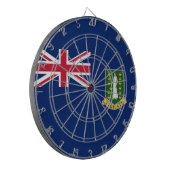 Flagge der Britischen Jungfrau (BVI) Dartscheibe (Vorderseite Links)