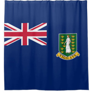 Flagge der Britischen Jungfrau (BVI) Duschvorhang