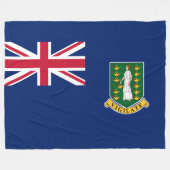 Flagge der Britischen Jungfrau (BVI) Fleecedecke (Vorderseite (Horizontal))