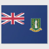 Flagge der Britischen Jungfrau (BVI) Geschenkpapier (Flach)