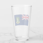 Flagge der Britischen Jungfrau (BVI) Glas (Rückseite)